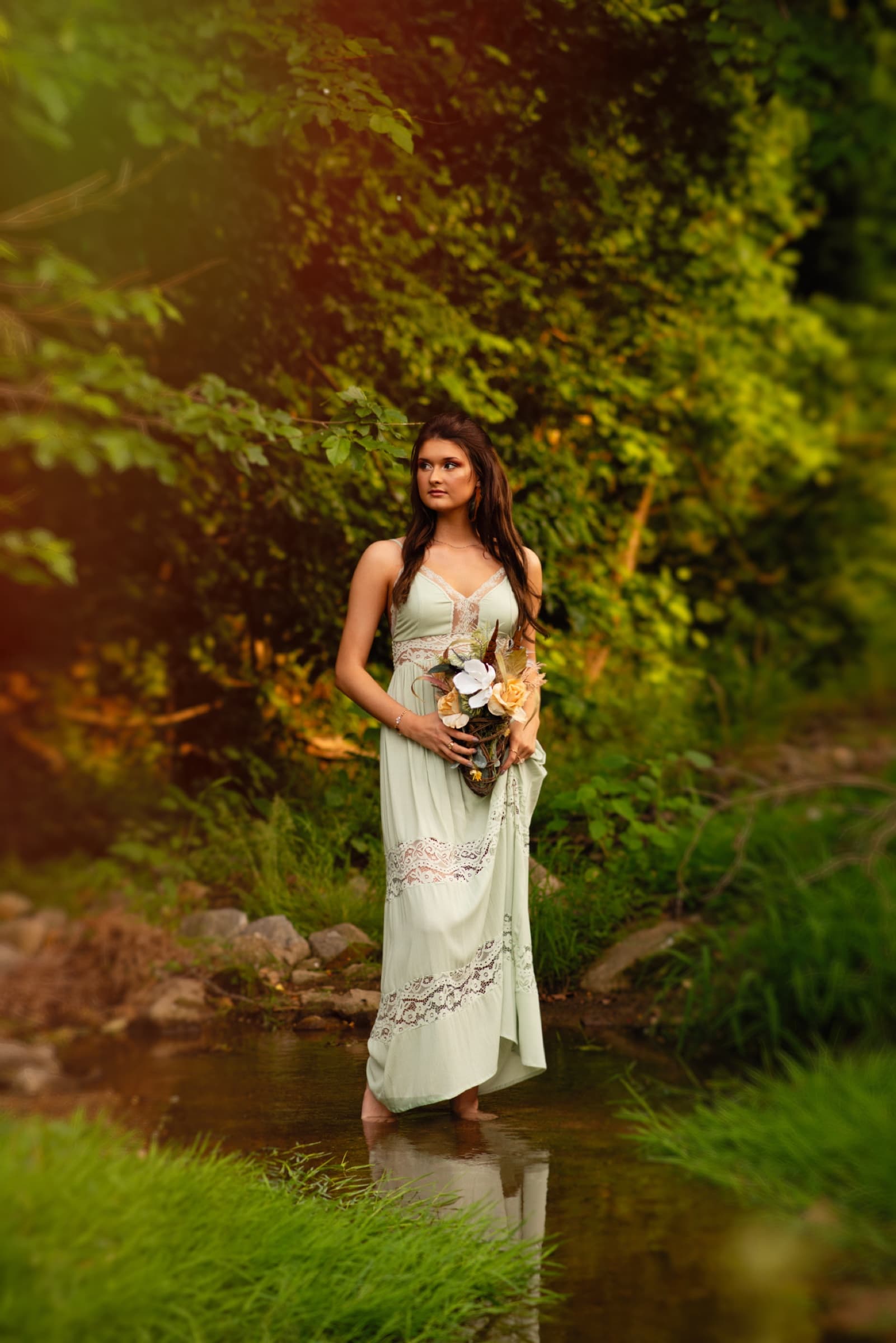 Senior portrait in a woodland setting