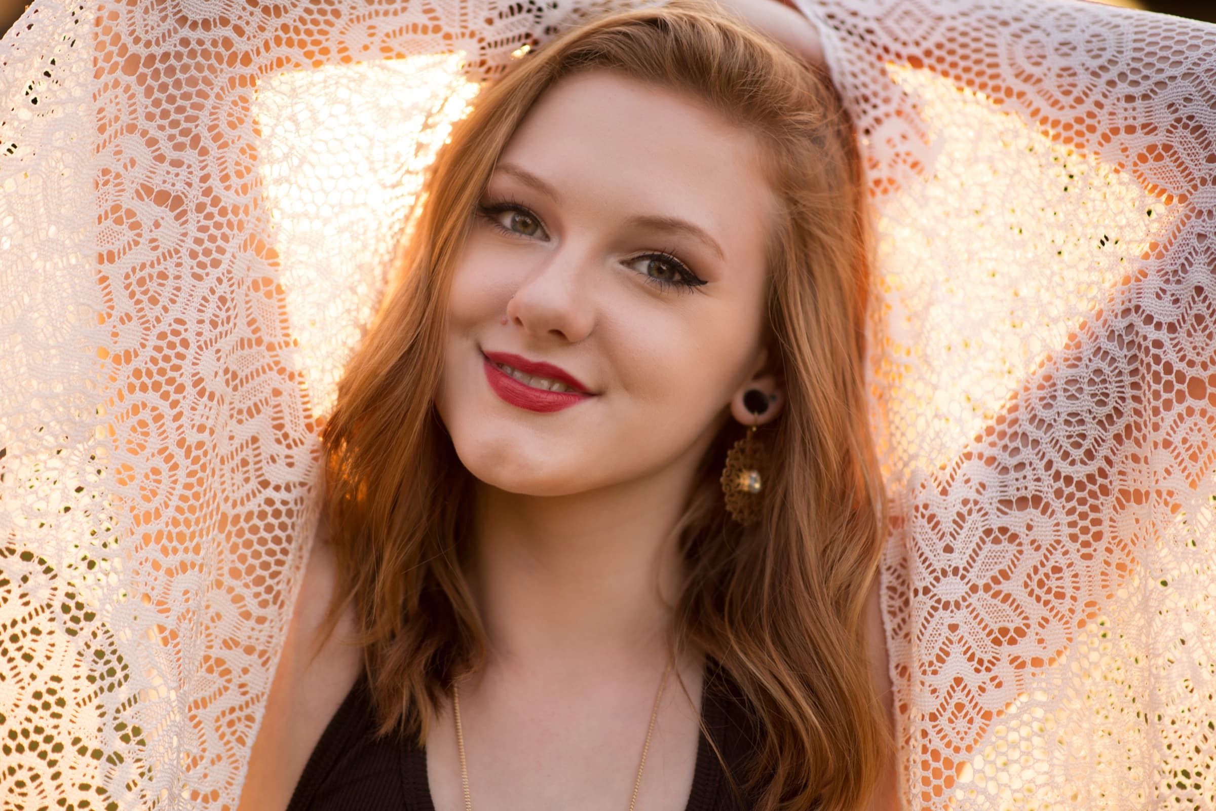 Creative close-up senior portrait